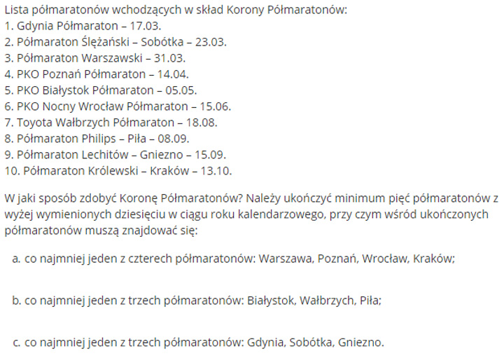 korona polskich polmaratonow